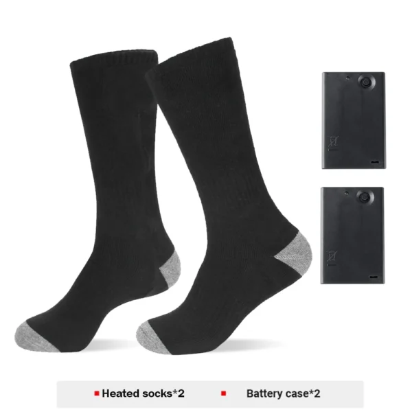 Heated Socks Winter Warm Snowmobile Skiing Heated Socks With Battery Case Outdoor Sport Thermal Heated Foot Warmer Ski Sports - Image 12