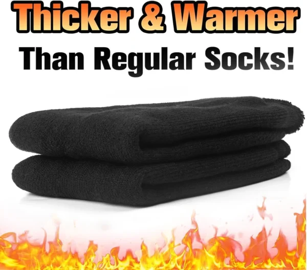 2 Pairs Pack Winter Thermal Socks For Men Women Cold Weather Insulated Socks Outdoor Hiking Skiing Warm Snow Thick Heated Socks - Image 4