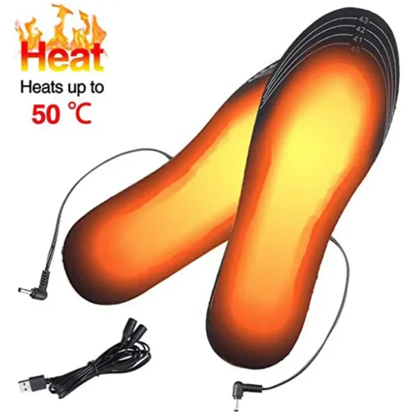 USB Heated Shoe Insoles Feet Warm Sock Pad Mat Electrically Heating Insoles Washable Warm Thermal Insoles Unisex WJ014 Insoles - Image 7