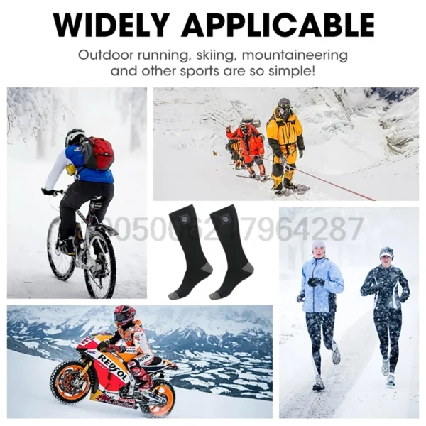 Heated Socks Winter Warm Snowmobile Skiing Heated Socks With Battery Case Outdoor Sport Thermal Heated Foot Warmer Ski Sports - Image 4